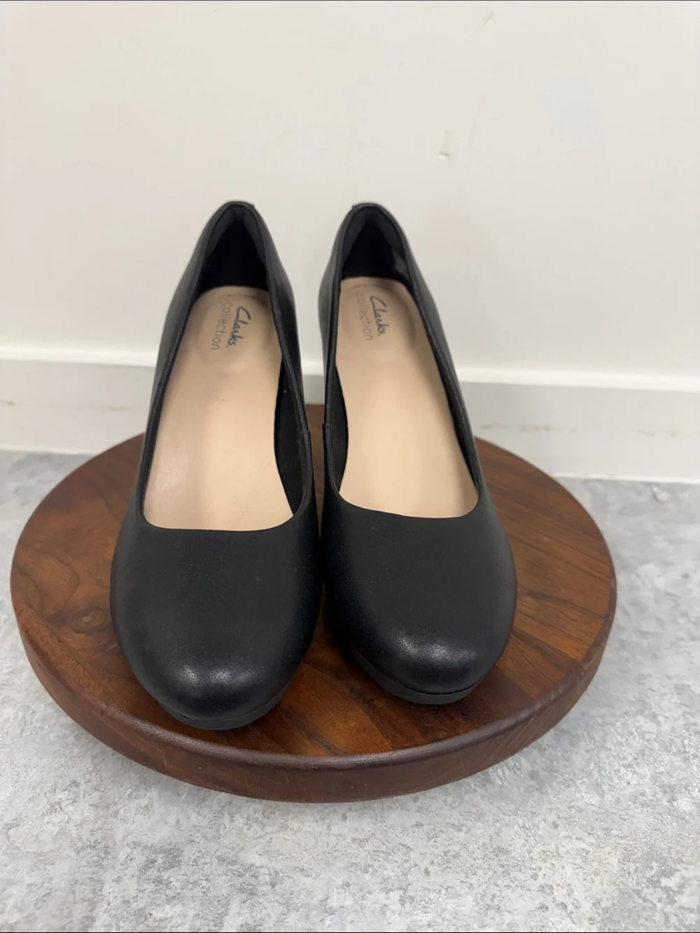 Clarks Collection Black Platform Heels /‎ Pumps sz 9.5